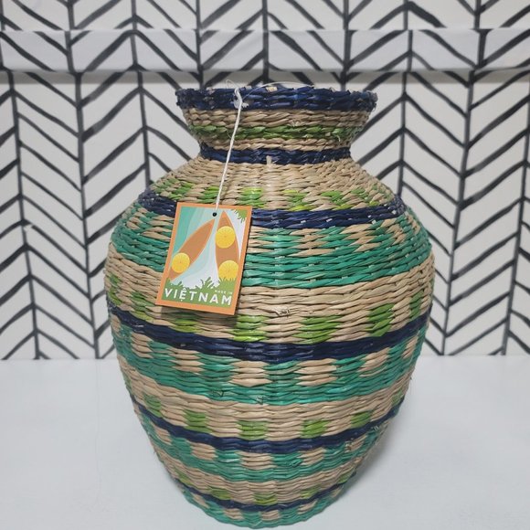 Design Bamboo Woven Decorative Vase Poshmark